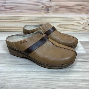 Pikolinos Clogs 39 Womens US 8.5 Brown Tan Leather Granada Shoes‎